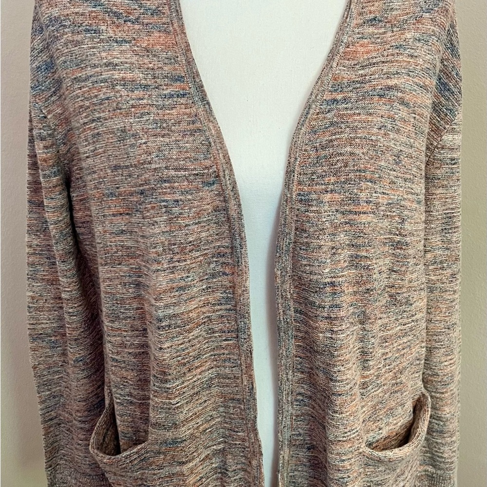 Madewell Women’s Marbled Summer Cardigan - Open Front with Pockets - Size Small